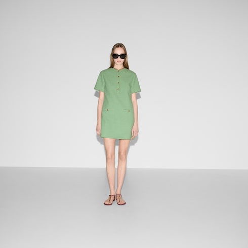Robe courte en coton bouclé