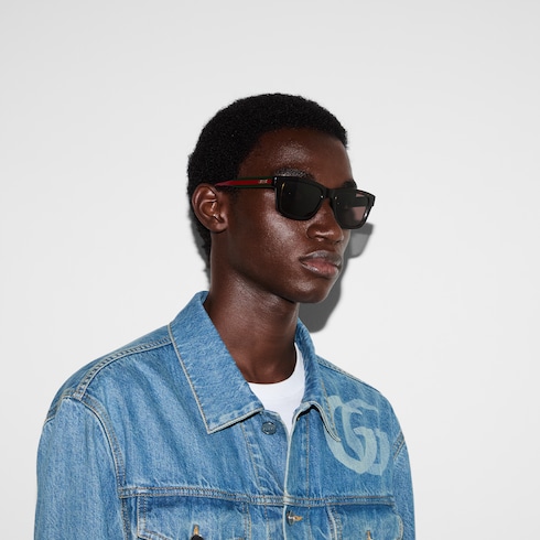Rectangular frame sunglasses