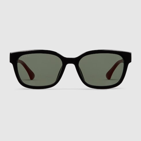 Low nose bridge fit square sunglasses