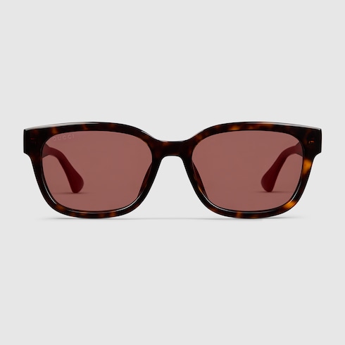 Low nose bridge fit square sunglasses