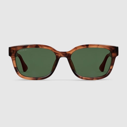 Low nose bridge fit square sunglasses