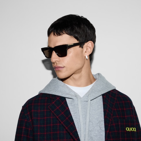 Rectangular frame sunglasses