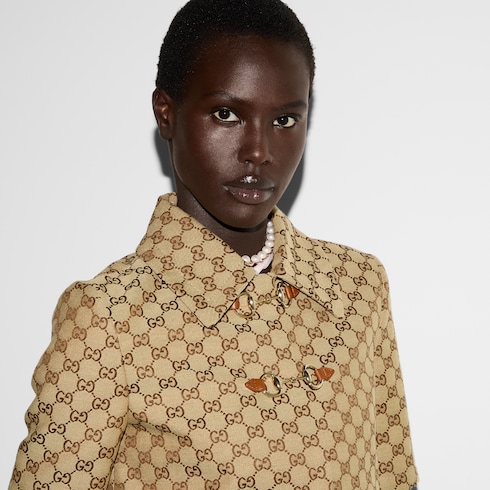 GG canvas jacket with Horsebit
