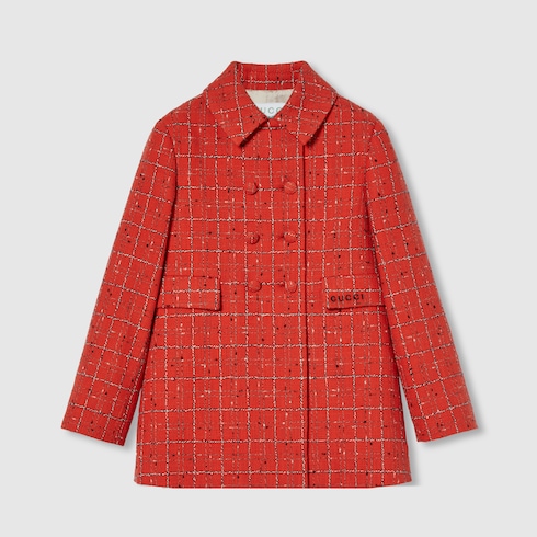 Children's embroidered cotton coat