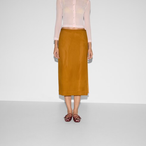 georgette pencil skirt | Acka.｜ エーシーケーエー｜公式