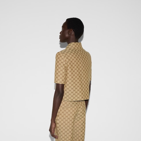 GG canvas jacket with Horsebit