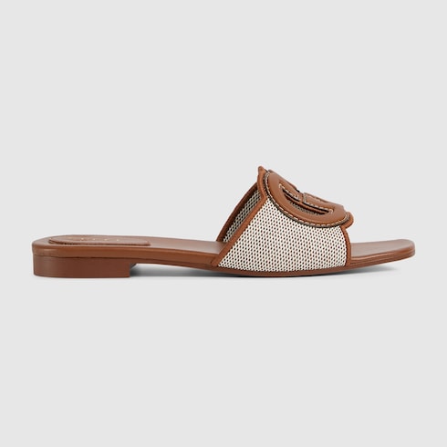 Women's Interlocking G slide sandal Detail 2