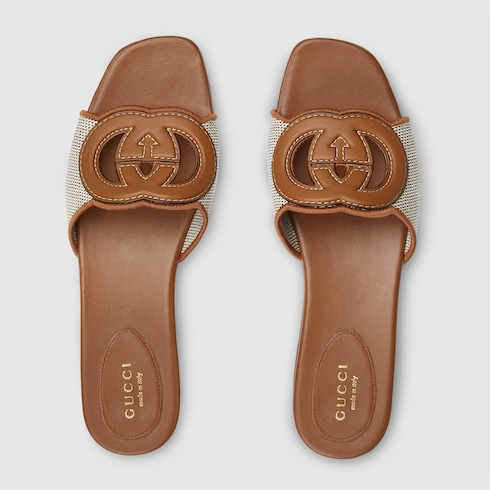 Women's slide sandal with Interlocking G