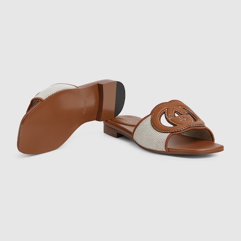 Women's slide sandal with Interlocking G
