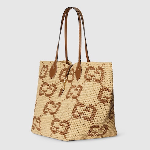 Woven large tote bag