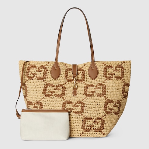 Woven large tote bag