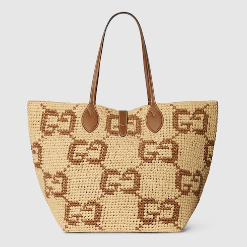 Woven large tote bag