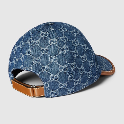 Gorra de béisbol de denim con GG