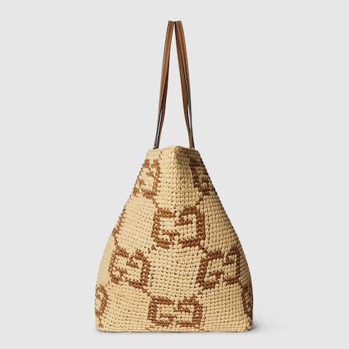 Woven large tote bag