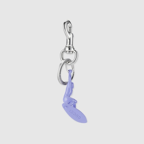 Engraved surfer keychain charm Detail 2