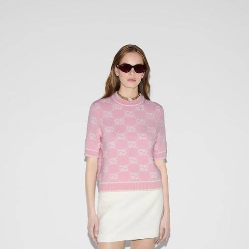 Oberteil aus GG Wolljacquard in Bouclé-Optik