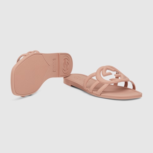 Sandalo slider donna con Incrocio GG