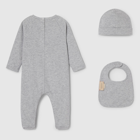 Dreiteiliges Baby-Geschenkset mit Print