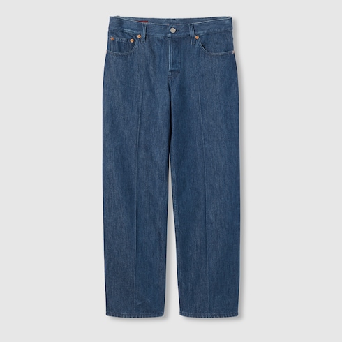 Straight fit denim pants