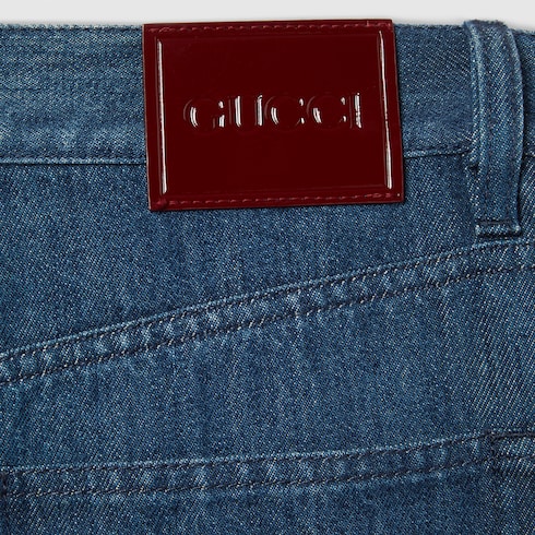 Straight fit denim pants