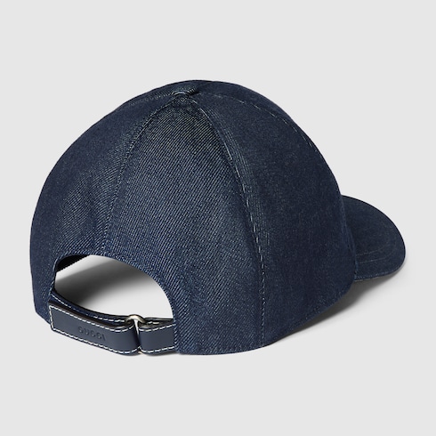 Lasered denim baseball hat Detail 4