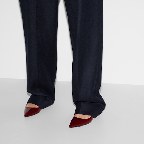 Relaxed fit embroidered wool pants Detail 5