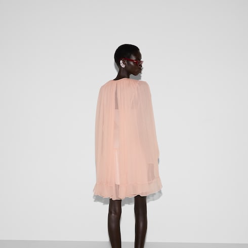 Abito in chiffon creponne di seta