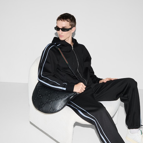 Veste zippée en jersey brodé