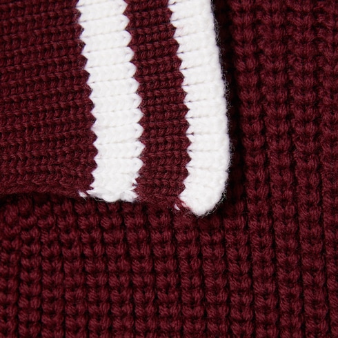 Cardigan in lana lavorata a maglia con ricamo