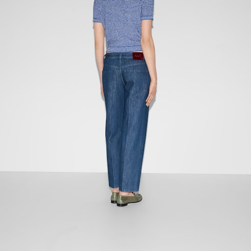 Straight fit denim pants
