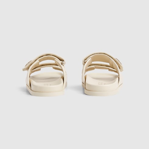Women's sandal with crystal Double G