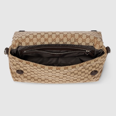 Borsa a tracolla in tessuto GG misura grande