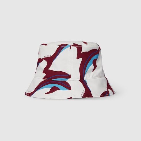 Printed cotton canvas bucket hat