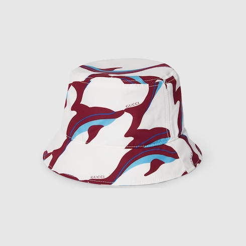 Printed cotton canvas bucket hat
