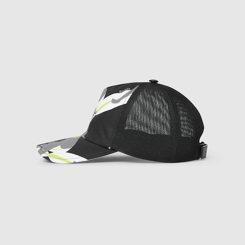 Printed cotton canvas baseball hat