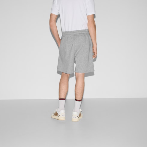 Short en jersey de coton embossé