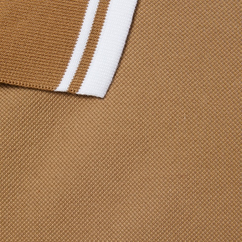 Chemise polo en piqué de coton avec broderie
