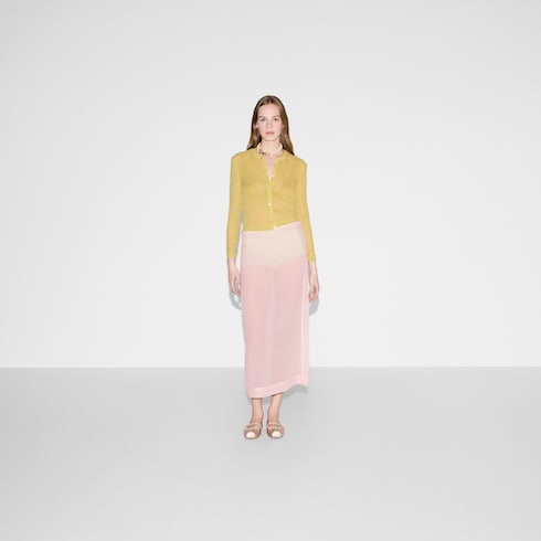 Light silk georgette knit top
