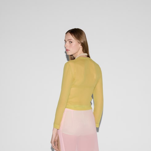 Light silk georgette knit top Detail 4