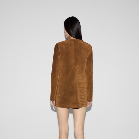 GG suede dress with Horsebit detail