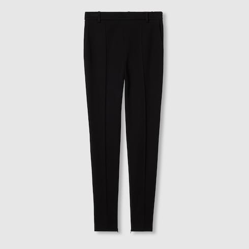 Cotton jersey pants with embroidery