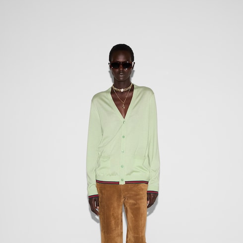 Extra fine cashmere silk cardigan