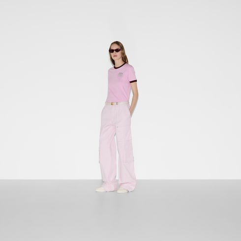 T-shirt en jersey de coton brodé