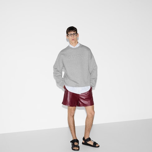 Sweat-shirt en jersey de coton embossé