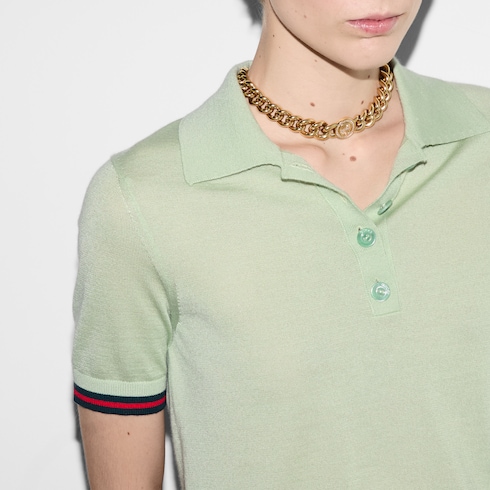 Polo en cachemire extra fin et soie