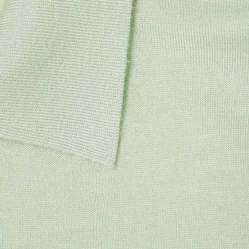 Extra fine cashmere silk polo top