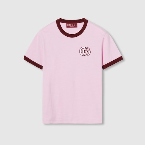 Camiseta de punto de algodón con bordado