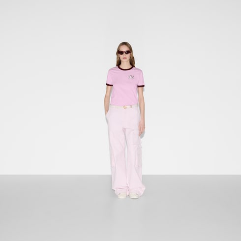 T-shirt en jersey de coton brodé