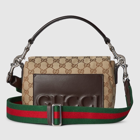Borsa a tracolla in tessuto GG misura piccola