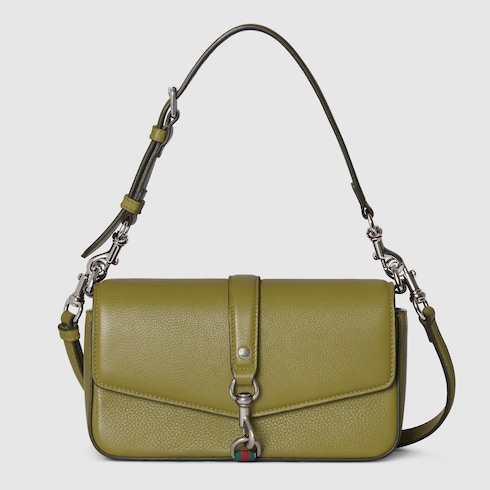 Small crossbody bag with hook closure